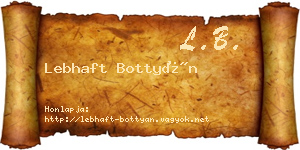 Lebhaft Bottyán névjegykártya